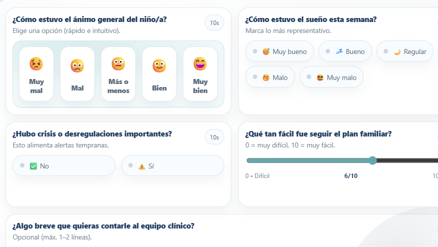 Check-in semanal (familia)